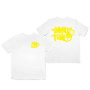 Minus Two Yellow Lining White T Shirt